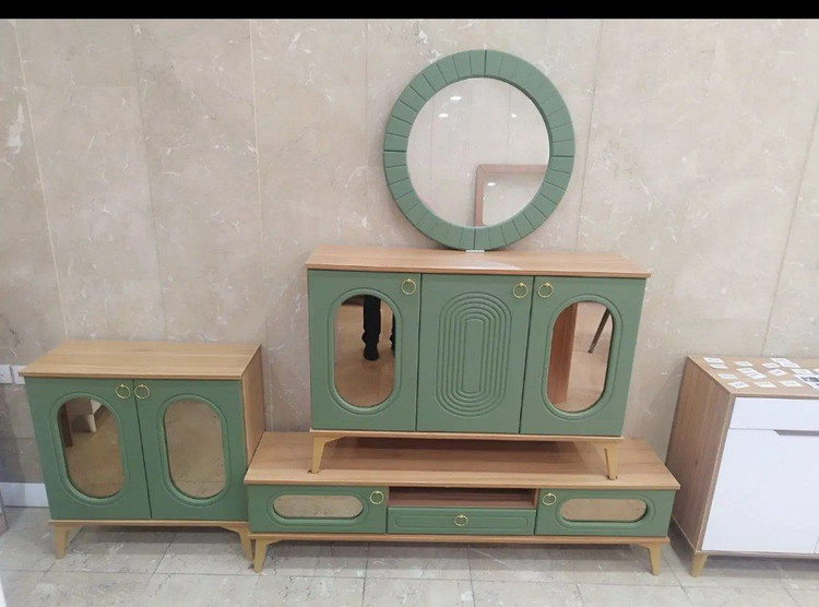 ست چوبی کنسول و آینه ومیزtvوجاکفشی
